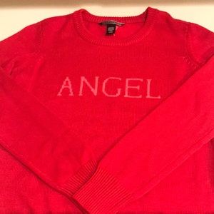 Victoria Secret Red Angel knit Sweater